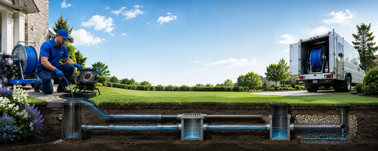 Outdoor drain cleaning information for Normangee, TX